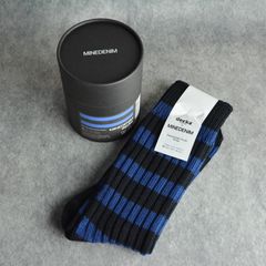 decka* MINEDENIM Border Rib SOX （BPT） /  ボーダーリブソックス （ブルー）