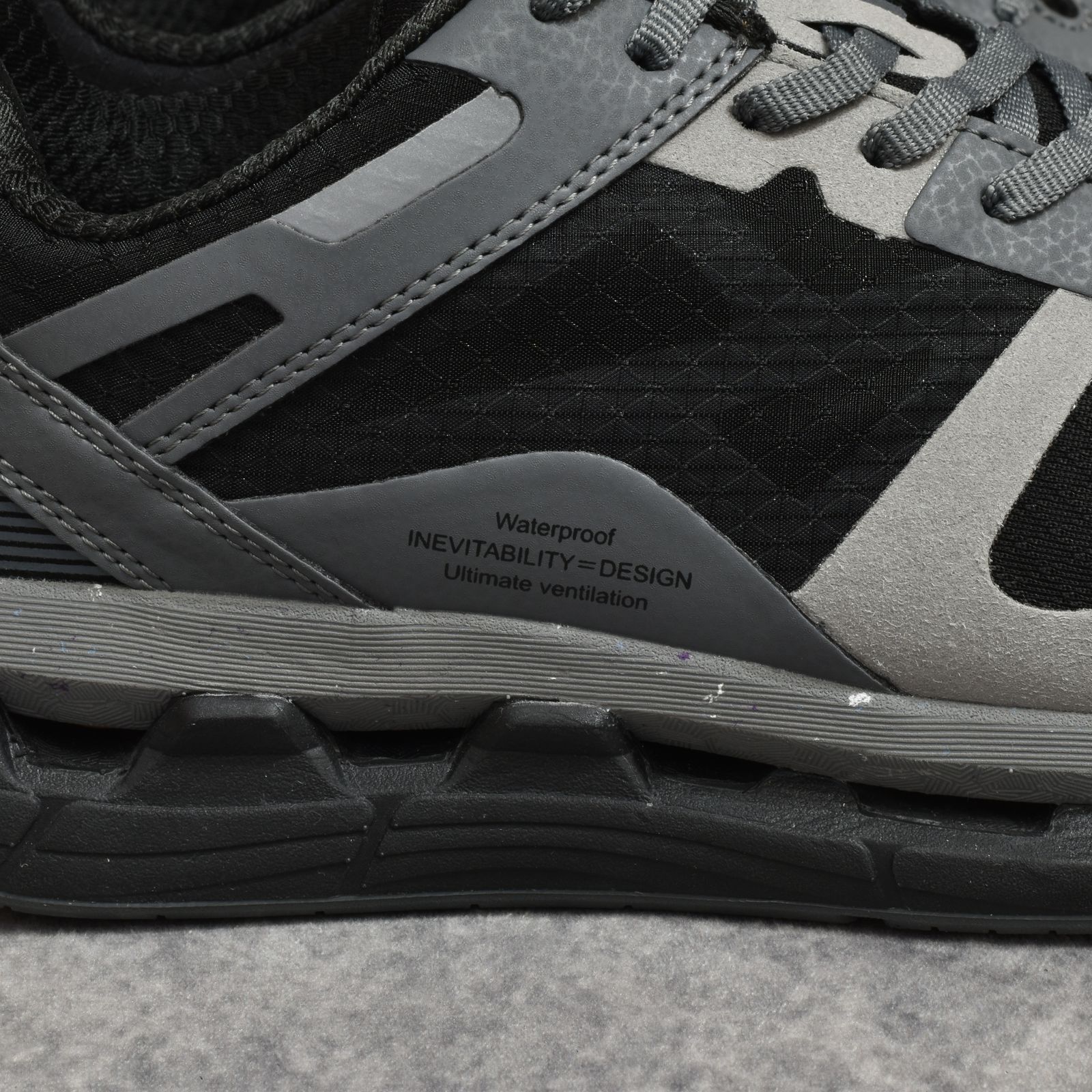 × MOISTHROUGH 360 ＜VENTIRIS＞ (BLACK / GRAY)｜モイスルー360 ＜ヴェンティリス＞ スニーカー｜MS360-CALEE001