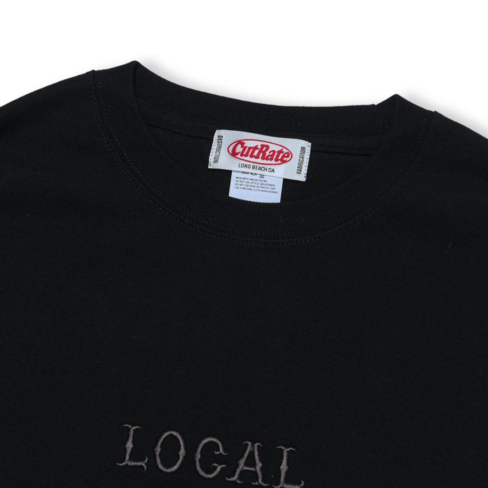 CLASSIC LOCAL LOGO EMBROIDERY L/S TEE (BLACK) / ローカル ロゴ刺繍 ロングスリーブ Tシャツ
