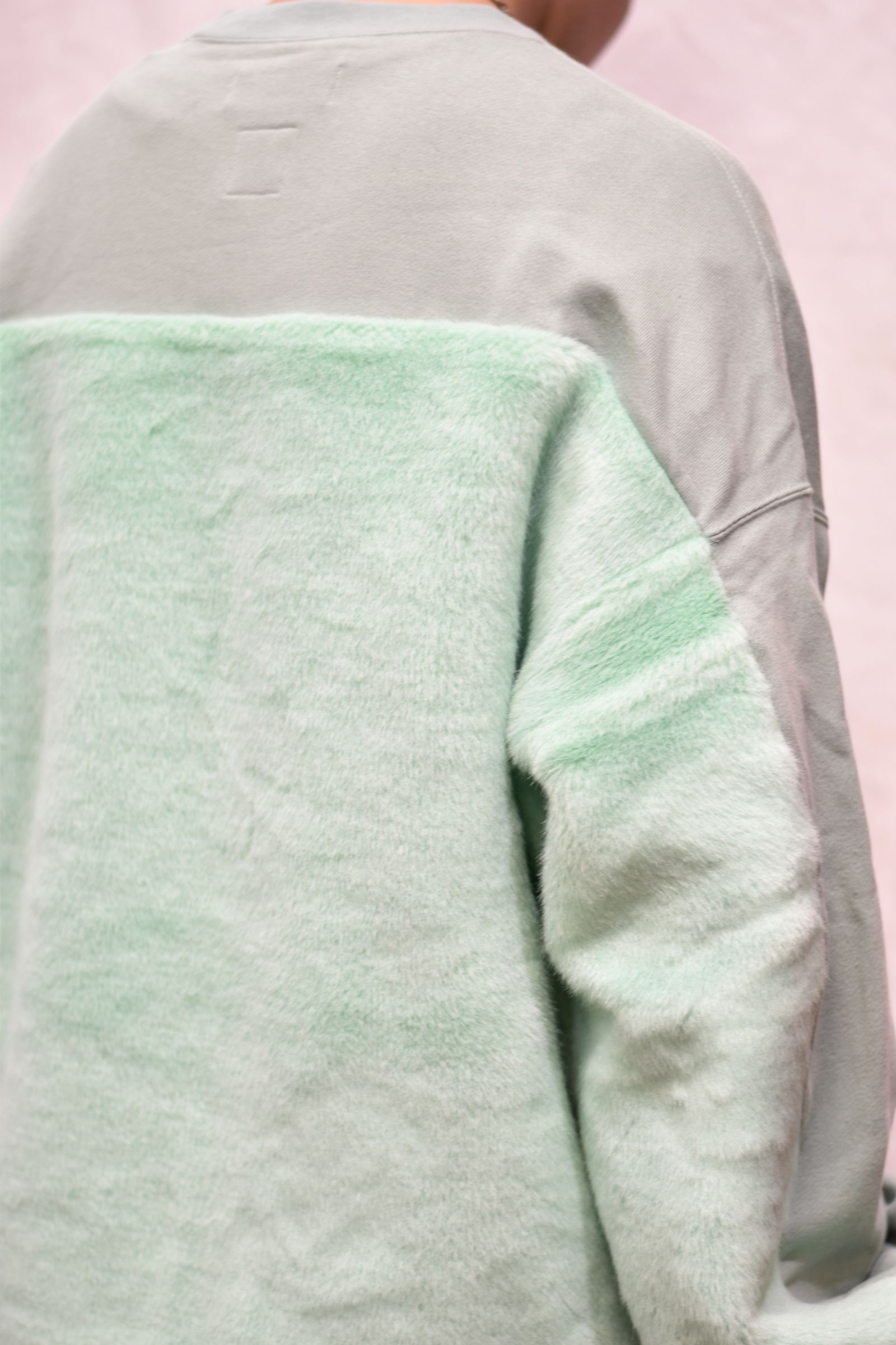 FAUX FUR SWEAT (MINT)