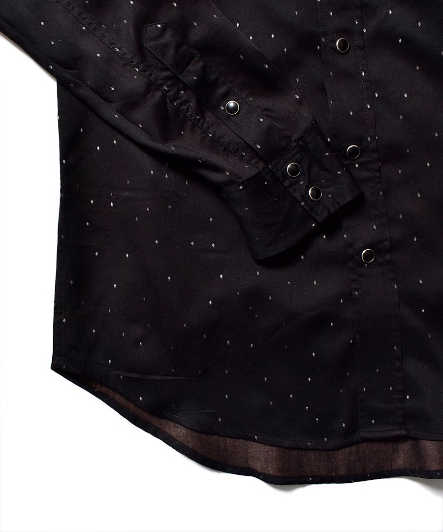 Rhombus Dot C.Denim Western SH (BLK)