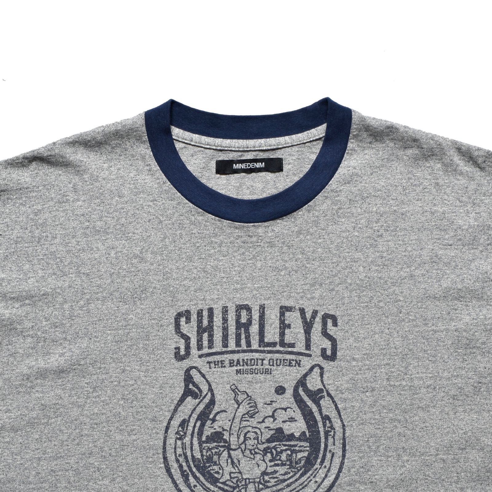 SHIRLEYS Ringerneck T-SH （GRT） /  リンガー プリントTシャツ （グレー） 2503-4003