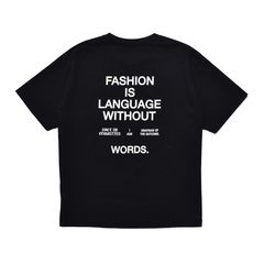 FASHION IS LANGUAGE TEE （BLK） プリント Tシャツ （ブラック）｜MDFBF08401