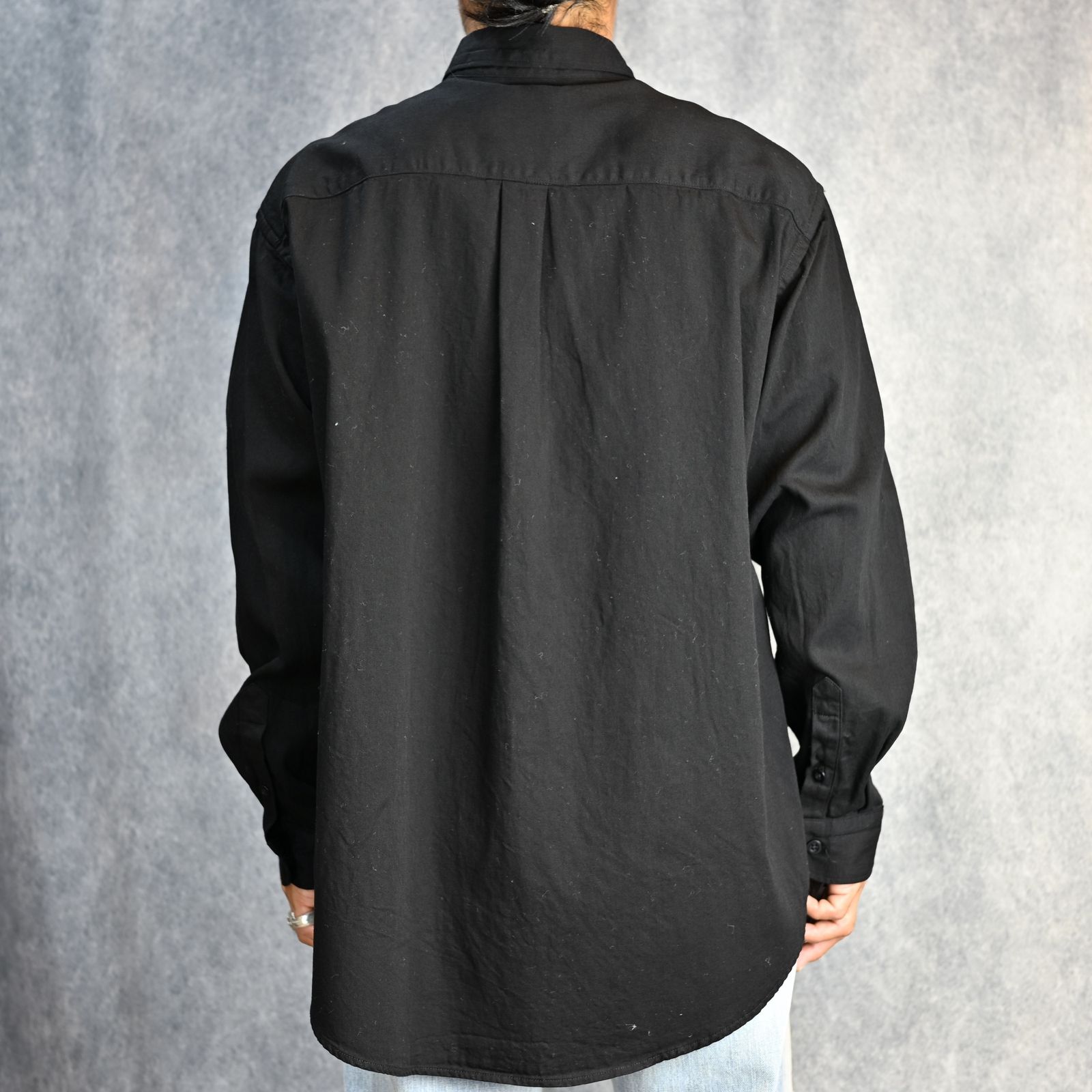 New Order “TOUCHED BY THE HAND OF GOD” SH （BLACK） /  ニューオーダー 「タッチト・バイ・ザ・ハンド・オブ・ゴッド」 プリント デニムシャツ （ブラック）