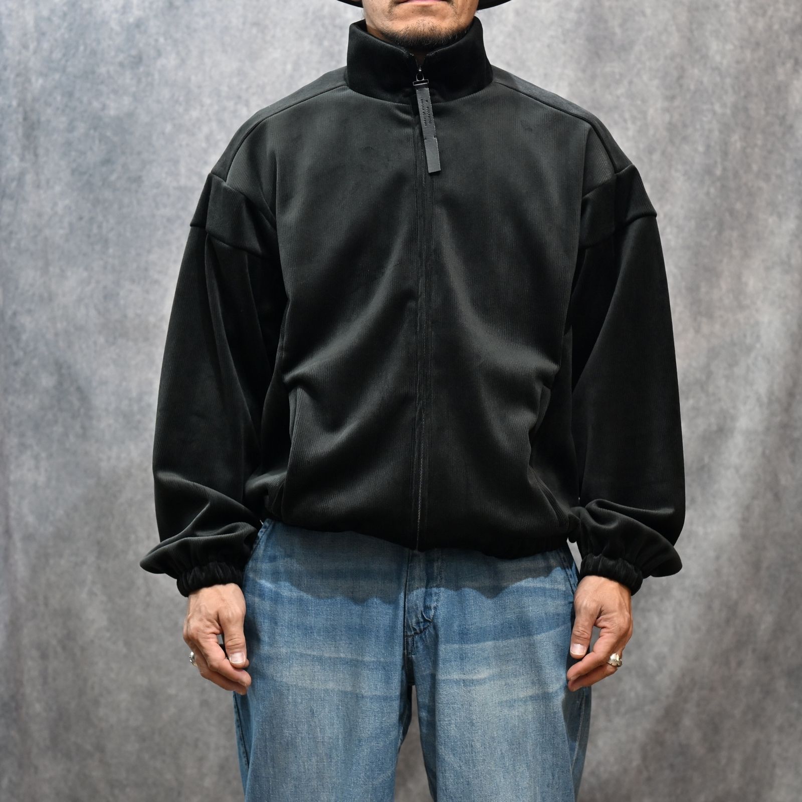 TRACK JACKET （BLACK）｜コーデュロイ トラックジャケット｜2252-BL08-008