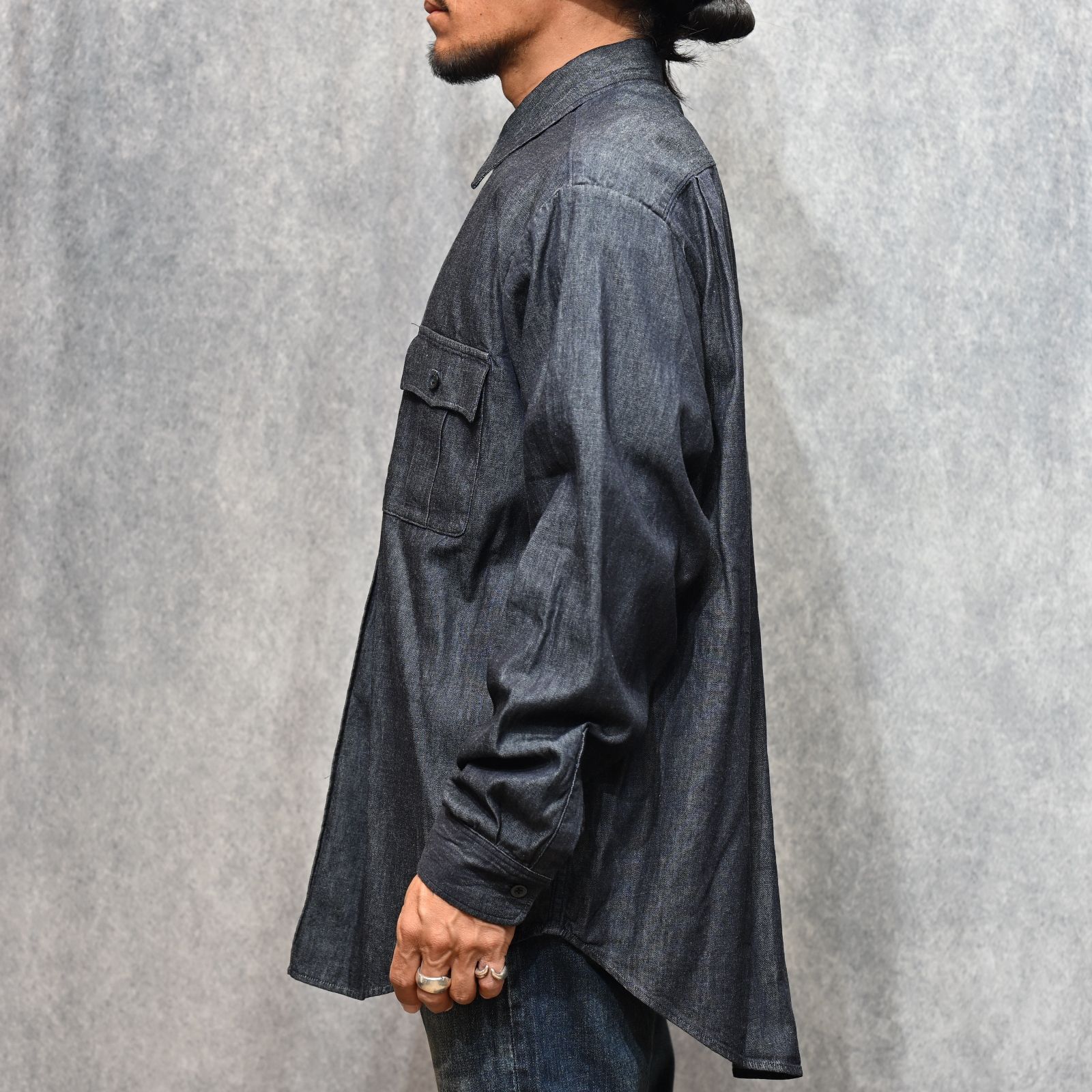Denim Military SH （OWS） / デニムシャツ （インディゴ）｜2509-5001