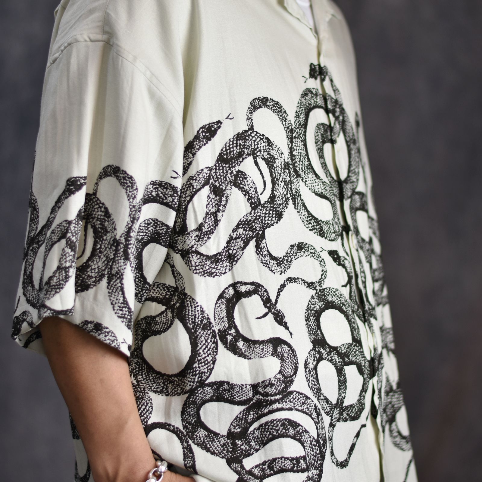 CALEE - 5 SLEEVES DROP SHOULDER SH (IVORY) / 5分袖 ドロップ