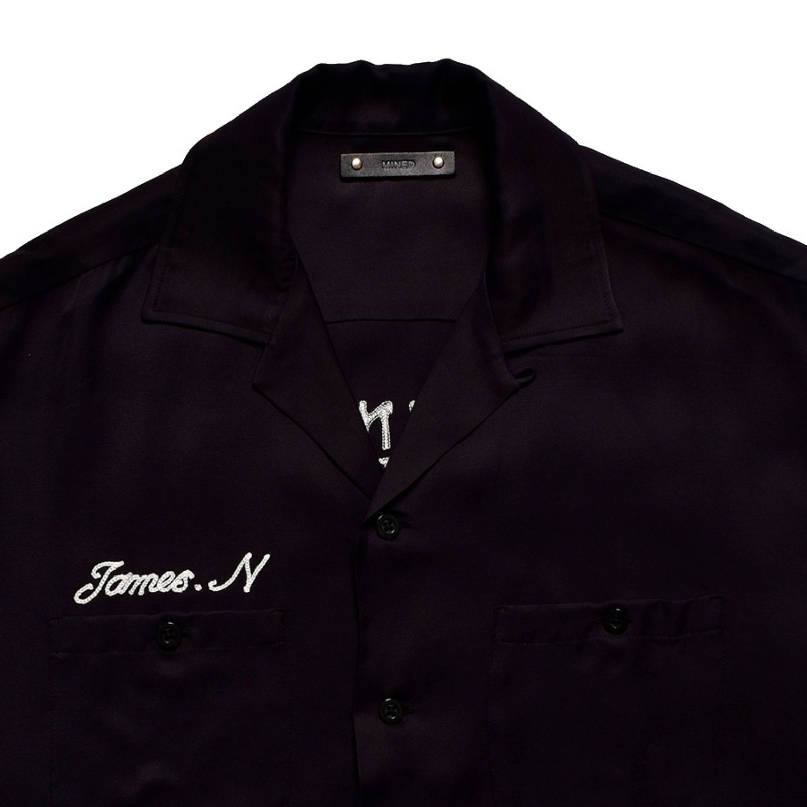 Detroit Embroidery Bowling SH （BLK） / ボーリングシャツ （ブラック）