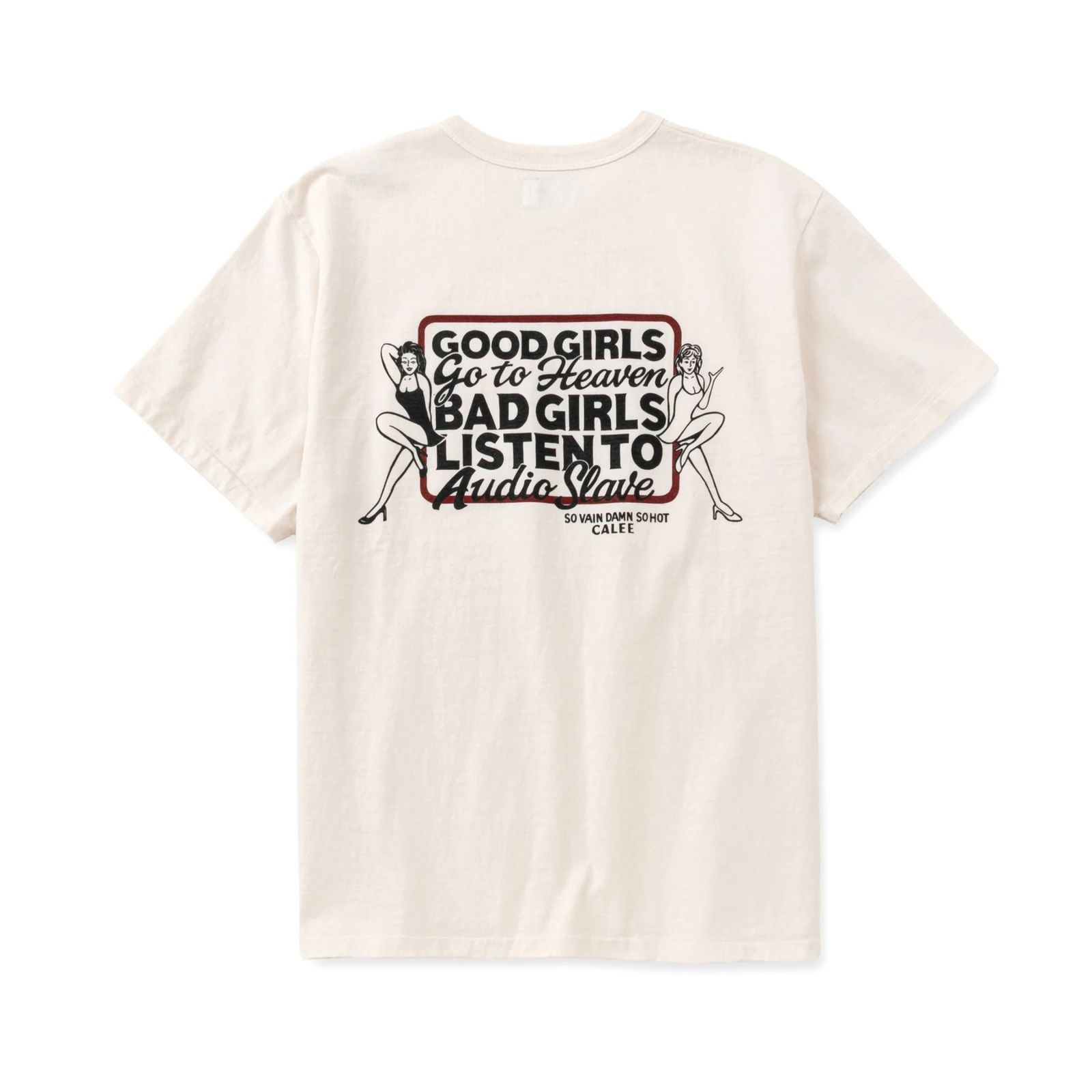 GARMENT DYE GIRLS LOGO POCKET TEE ＜NATURALLY PAINT DESIGN＞ (WHITE)｜ガール ロゴプリント ポケットTシャツ｜CL-26SS004NT