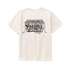 GARMENT DYE GIRLS LOGO POCKET TEE ＜NATURALLY PAINT DESIGN＞ (WHITE)｜ガール ロゴプリント ポケットTシャツ｜CL-26SS004NT