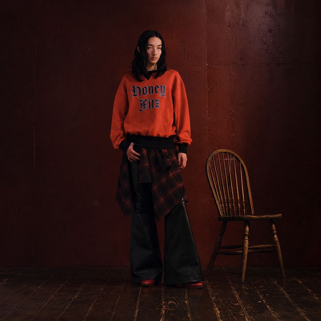HF Team Sweat （RED）｜スウェット・トレーナー （レッド）｜HF-19