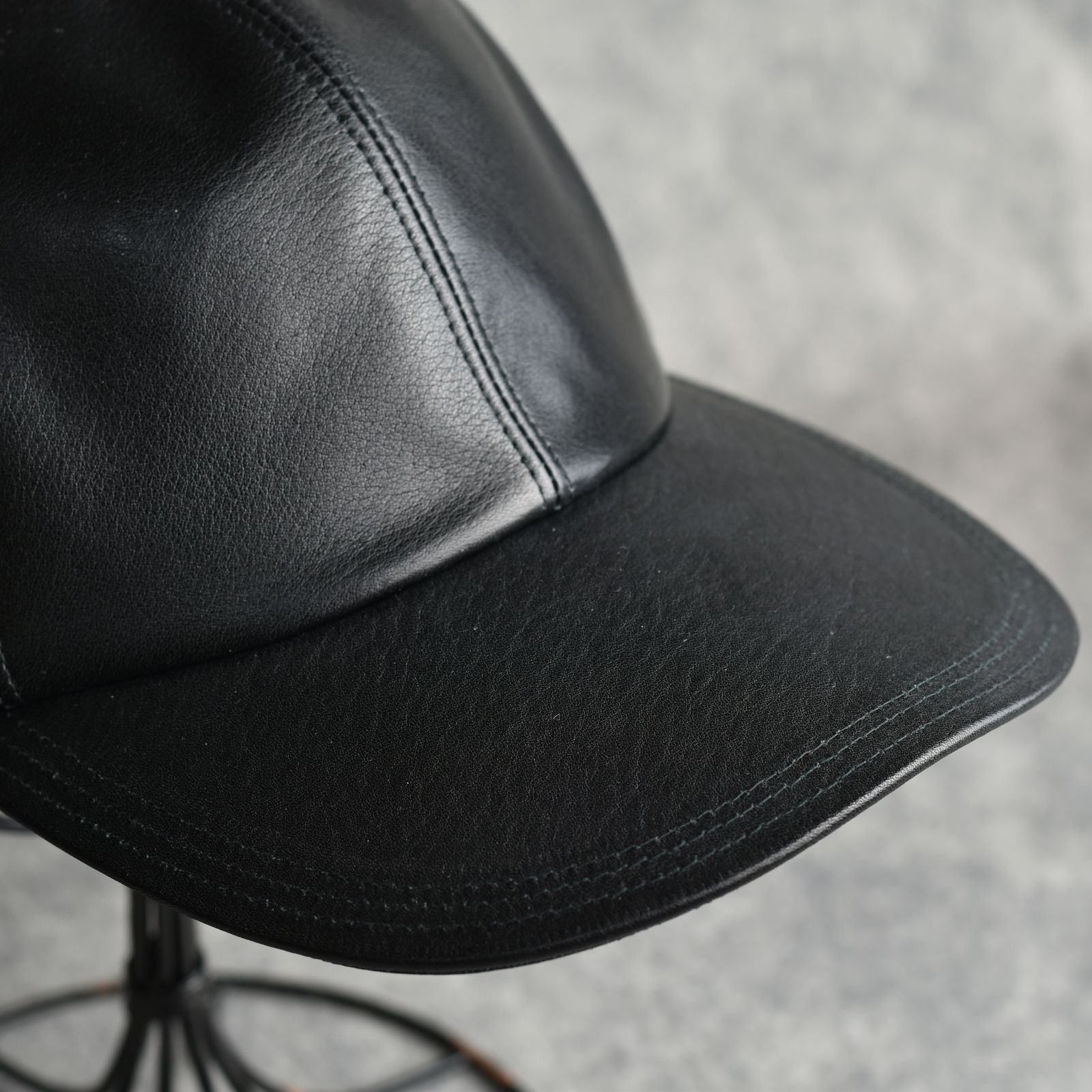 Steerhide Curved Visor Cap "LAPHROAIG" (BLACK) / ステアハイド キャップ