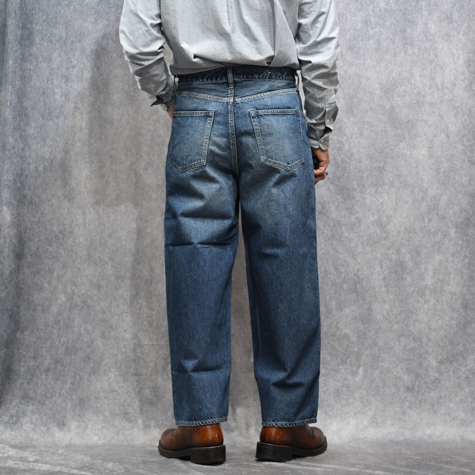 S.Wide Straight Cropped 5pocket USD （USD）｜クロップド デニムパンツ （インディゴ）｜2603-1002