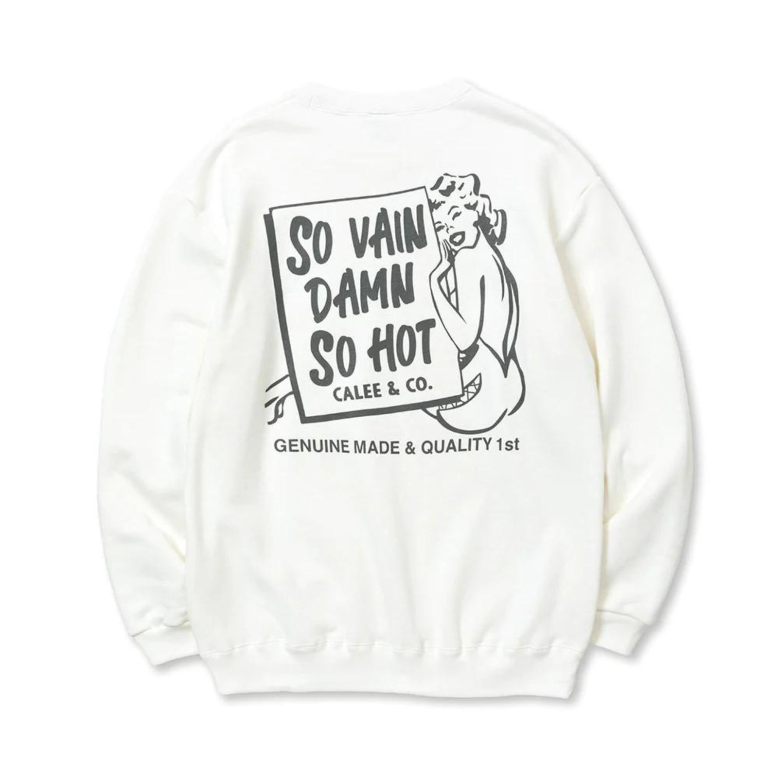 SYNDICATE RETRO GIRL CREW NECK SW (WHITE) / レトロ ガール クルーネック スウェット