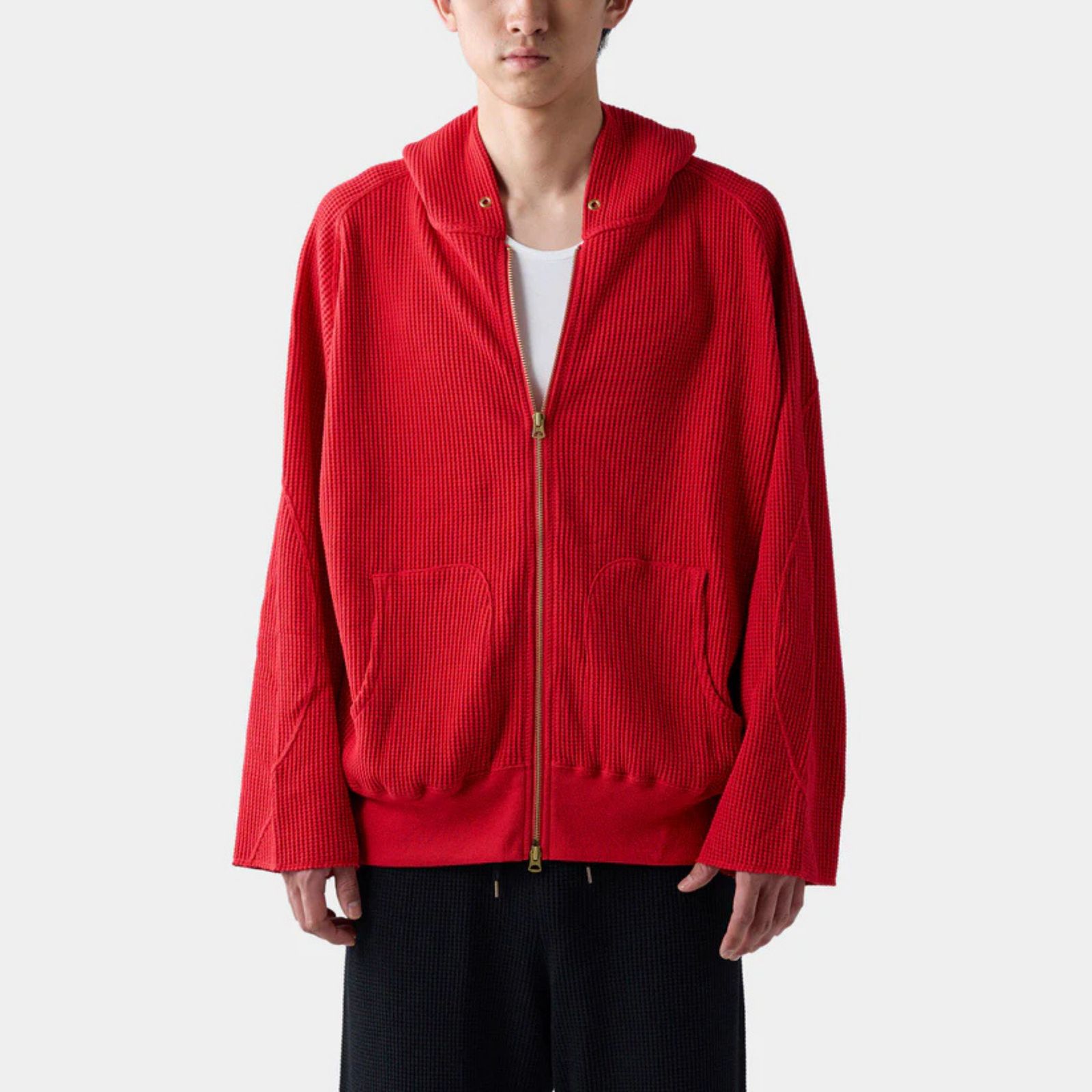 HF thermal hoodie （RED）｜サーマル パーカー （レッド）｜HF-07