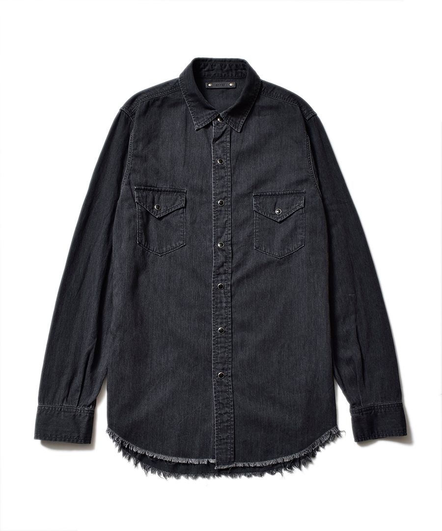 [STANDARD] Denim Western SH BLK / ウエスタン デニムシャツ （ブラック）
