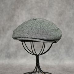 Linen Houndstooth Casquette "OLDBOY" (IVORY) / 千鳥格子 キャスケット