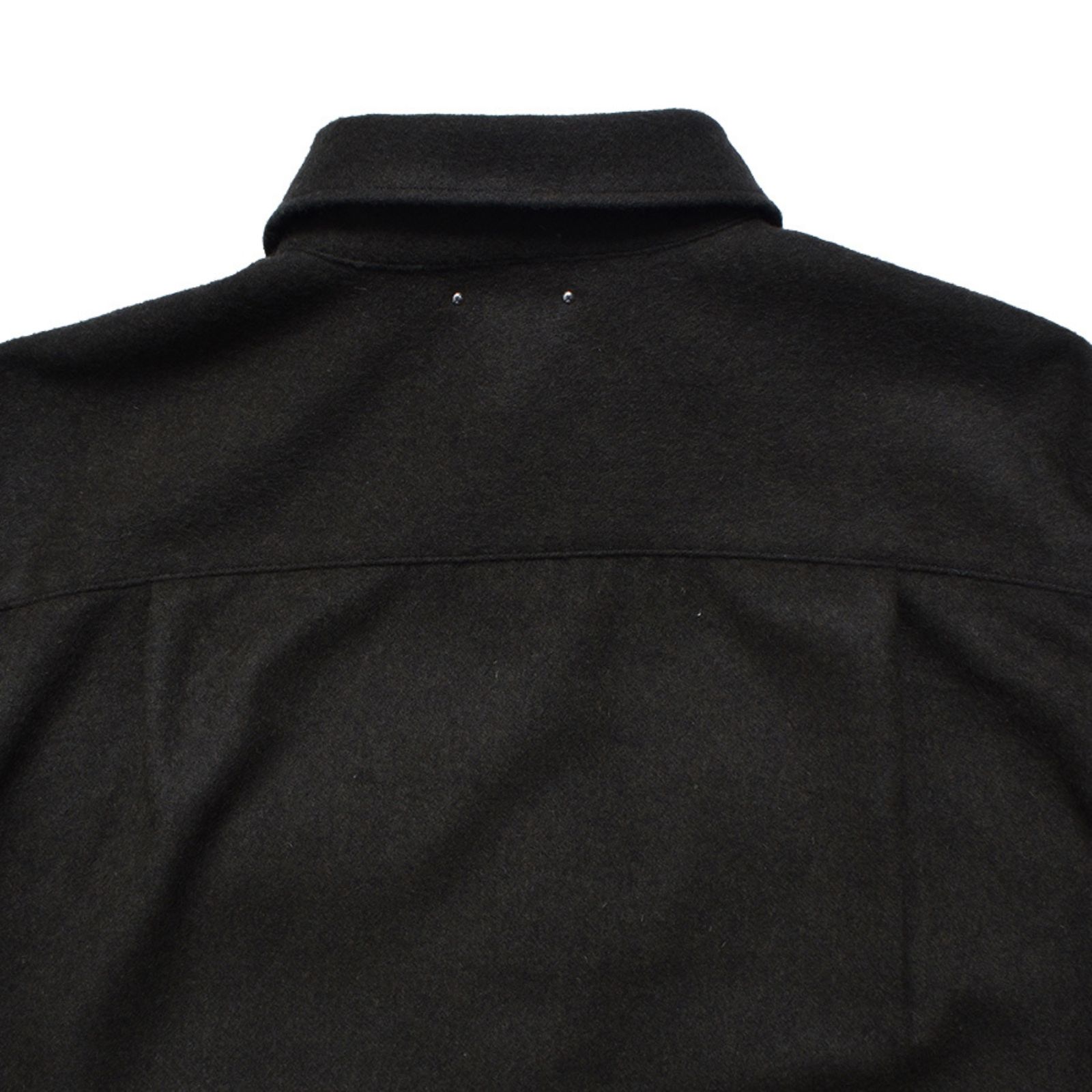 Wool Light Melton Pullover SH （KHA） / ウールメルトン プルオーバーシャツ （カーキ）｜2509-5003