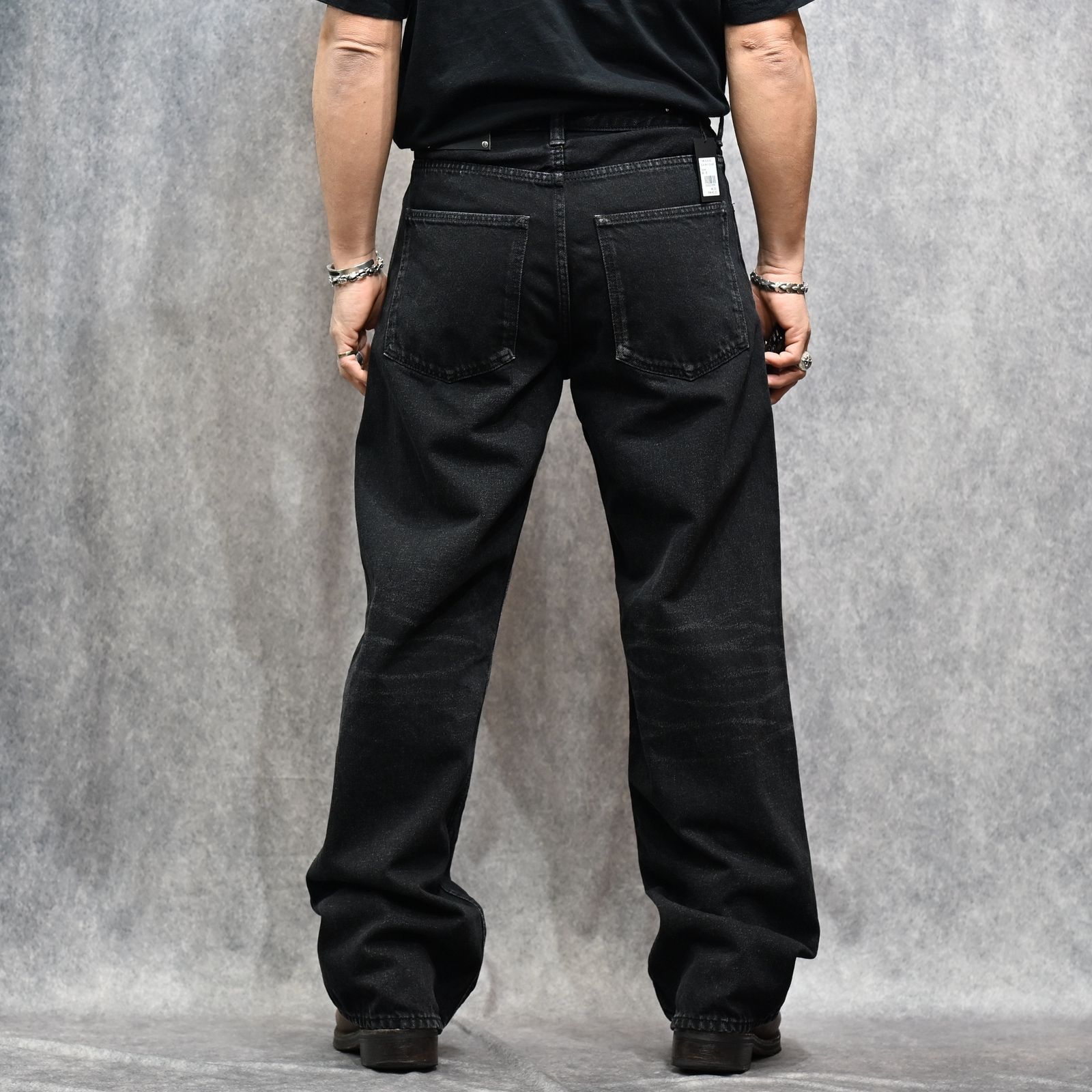 × YUKI TANAKA Wide Straight Pants （BLK） ワイドストレート デニムパンツ （ブラック）｜YT-MND-06