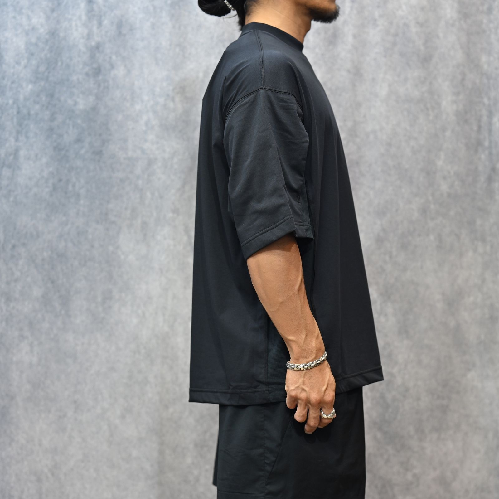 SIDE-PANEL T-SHIRT （BLACK） / ドロップショルダー Tシャツ （BLACK） 9251-CS53-015