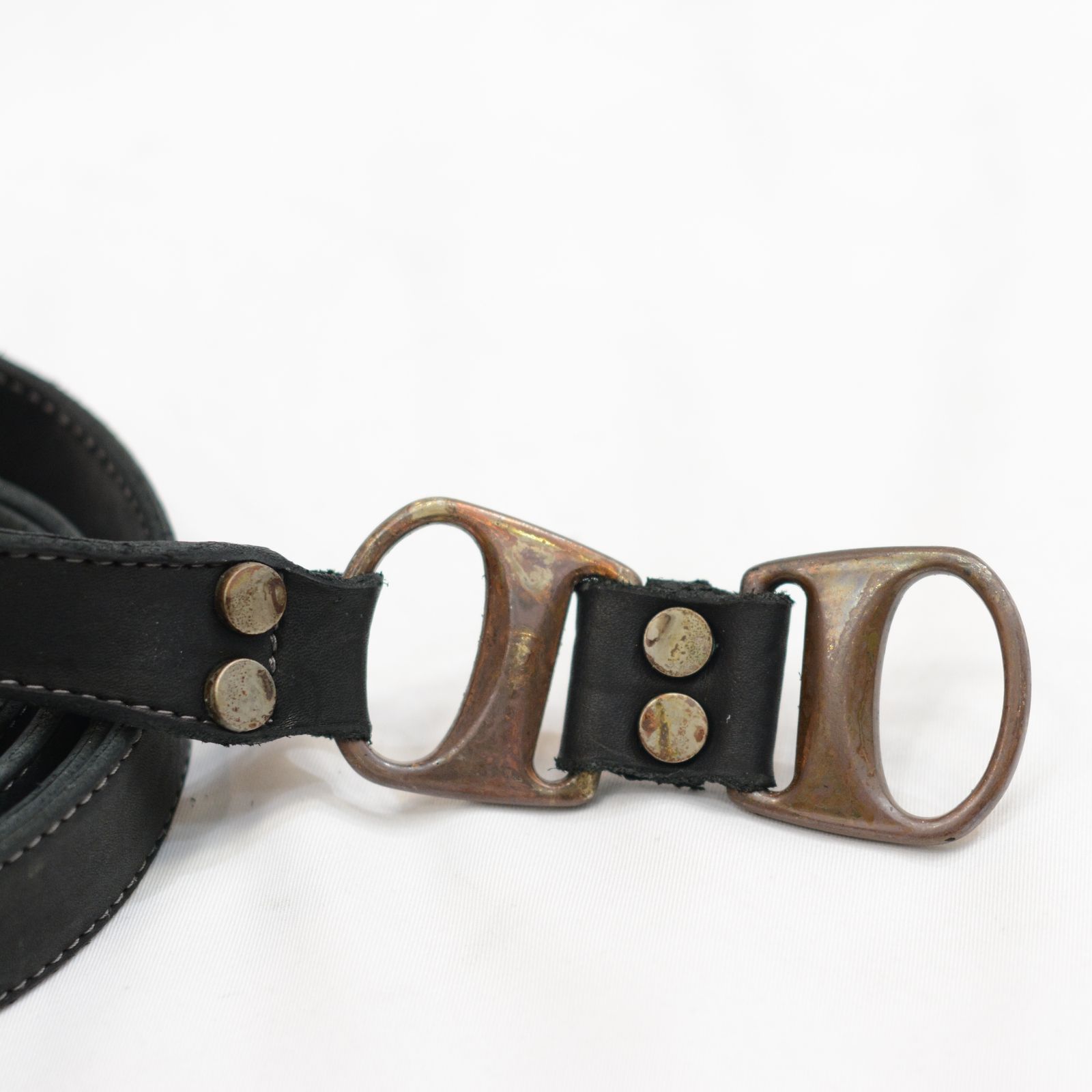CALF LEATHER BELT D-RING NARROW LONG”