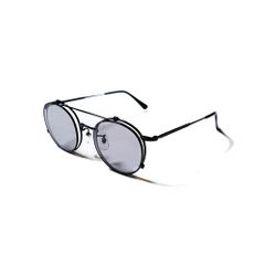 Flip up type circle metal glasses -Limited- (Black.Gray) / フリップアップタイプ サークルメタル グラシズ -限定カラー-