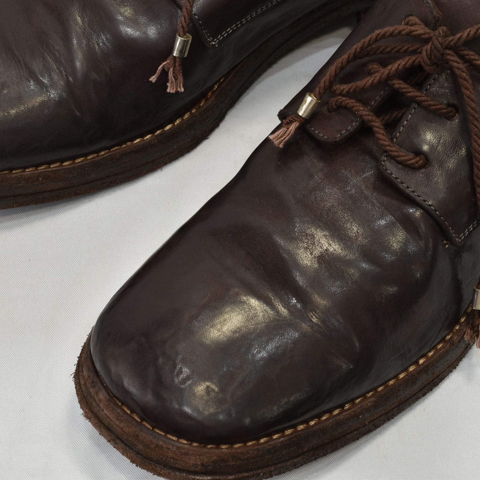 HORSE LEATER DERBY 2# LINED #LEATHER SOLES （BROWN）