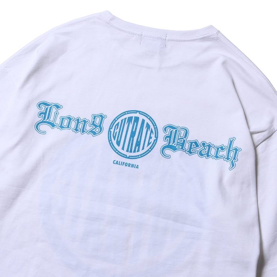CUTRATE BEACH CITY CA DROPSHOULDER S/S -T-SHIRT (WHITE)