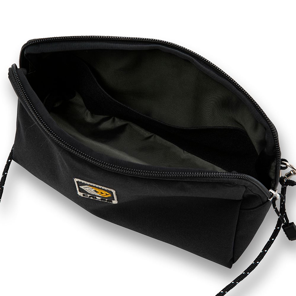 CALEE - Cordura fabric tm logo pouch (Black) / コーデュラ トレード