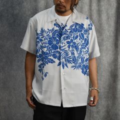 R/P PANEL PRINT ALOHA SH (BLUE) / パネルプリント アロハシャツ