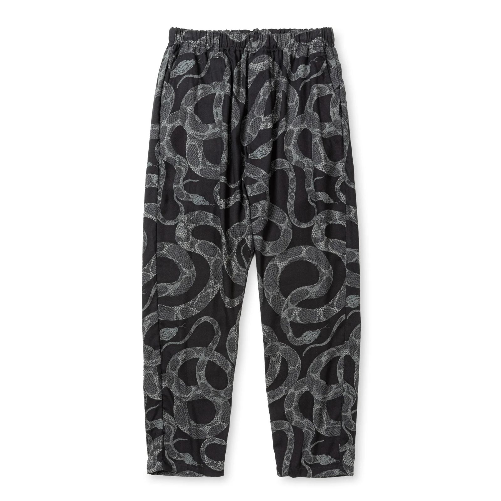 ALLOVER SNAKE PATTERN EASY TROUSERS ＜EXCLUSIVE＞ (BLACK) / スネーク柄 イージーパンツ