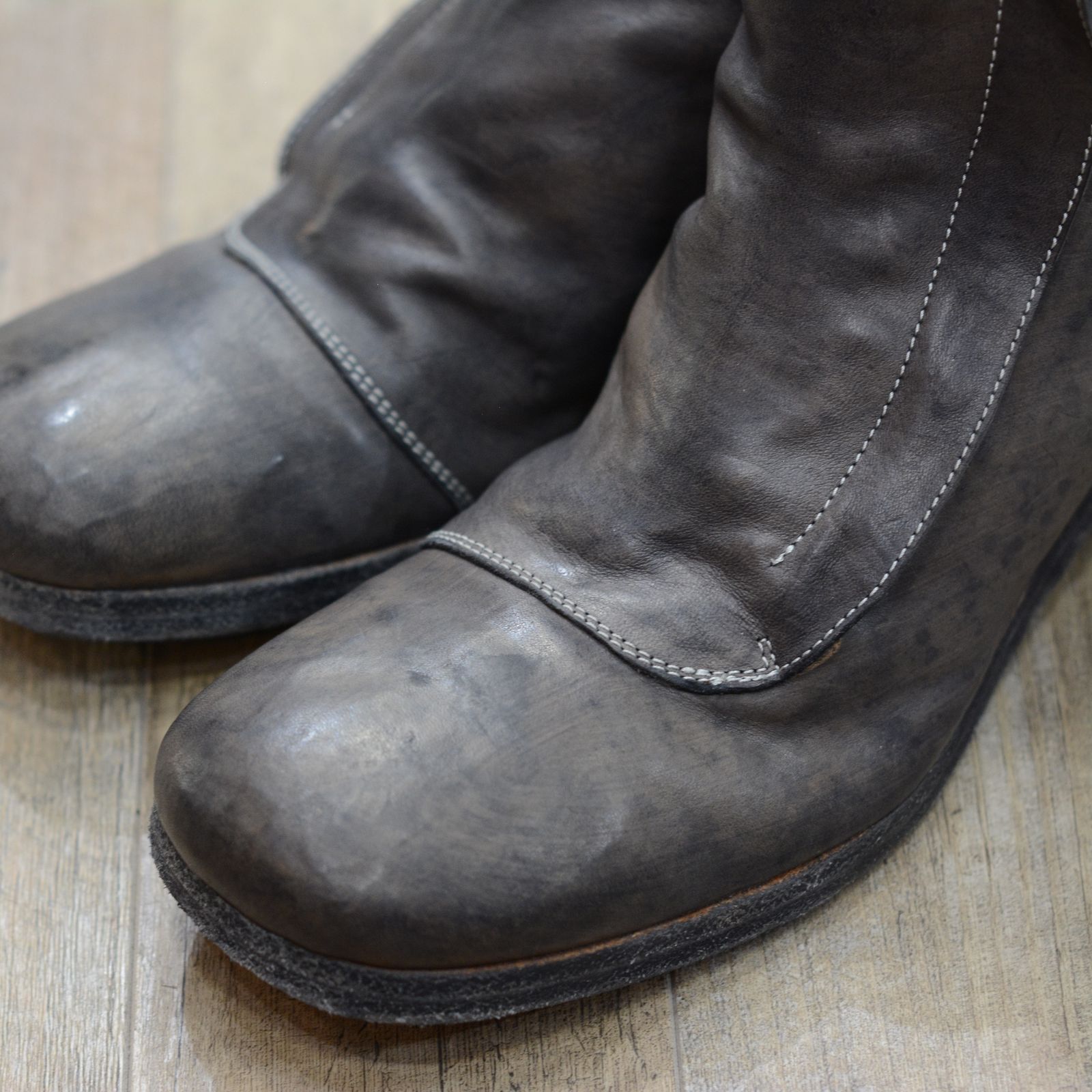 HORSE LEATHER WF-1 WRAP FRONT W/ZIP LINED LEATHER SOLES