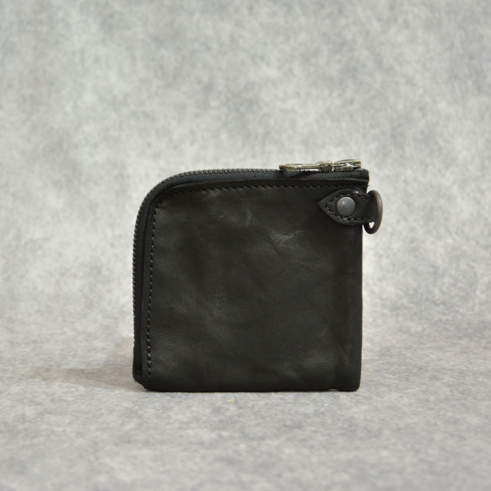 ダブルショルダー レザー コインケース （BLACK / ブラック） 318-15