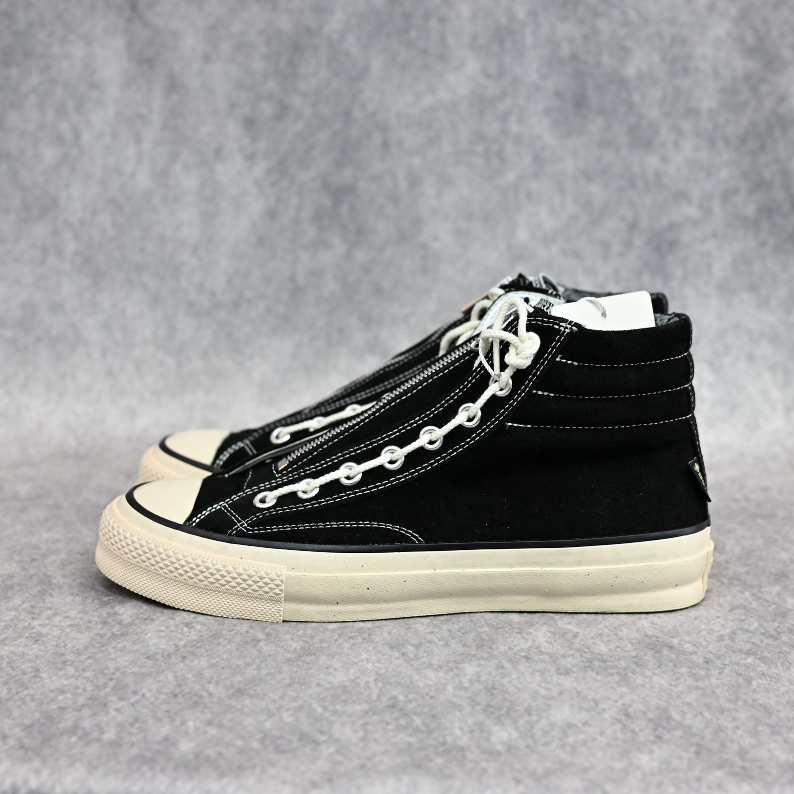 MINEDENIM × nonnative DWELLER TRAINER 2 HI COW LEATHER WITH GORE-TEX by SPINGLE （WHT×BLK）｜ノンネイティブ スニーカー｜NN-F4753