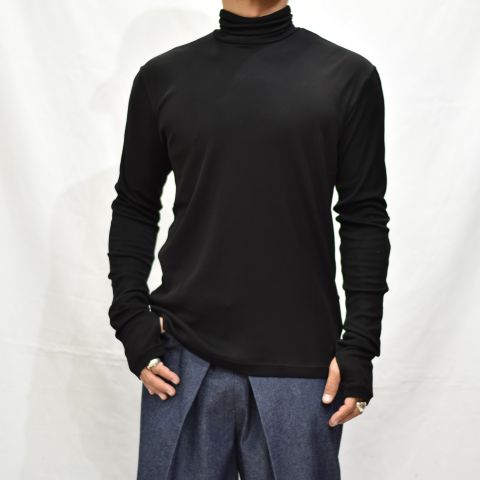 COTTON JERSEY TURTLE NECK TOP"