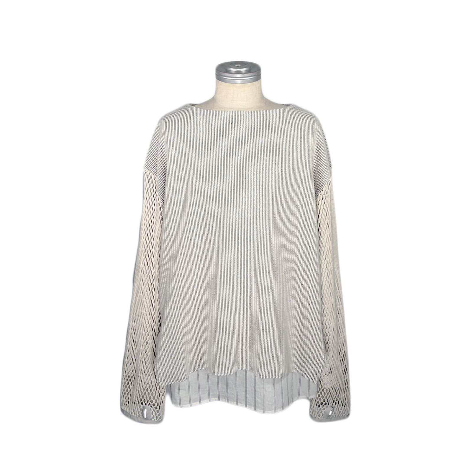 ボートネックニットソー / LB24AW-PO06-FSJ (IVORY×OFFWHITE STRIPE)