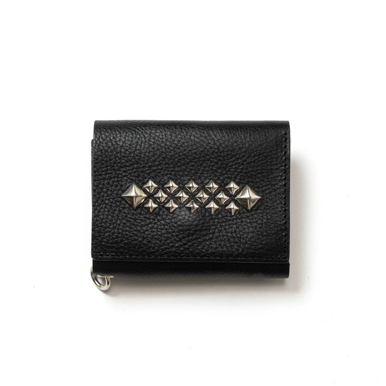 CALEE - STUDS LEATHER MULTI WALLET (BLACK) / スタッズ レザー CALEE - STUDS LEATHER MULTI WALLET (BLACK) / スタッズ レザー