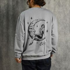 SYNDICATE RETRO GIRL CREW NECK SW ＜NATURALLY PAINT DESIGN＞ (GRAY) / レトロガール クルーネック スウェット トレーナー
