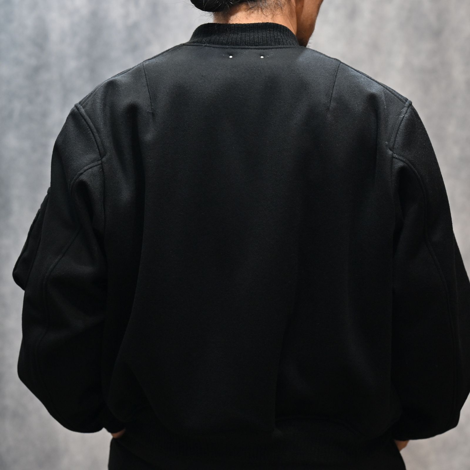 Wool Meiton Bomber JKT （BLK）｜ウールメルトン ボンバージャケット フライトジャケット｜2511-9001