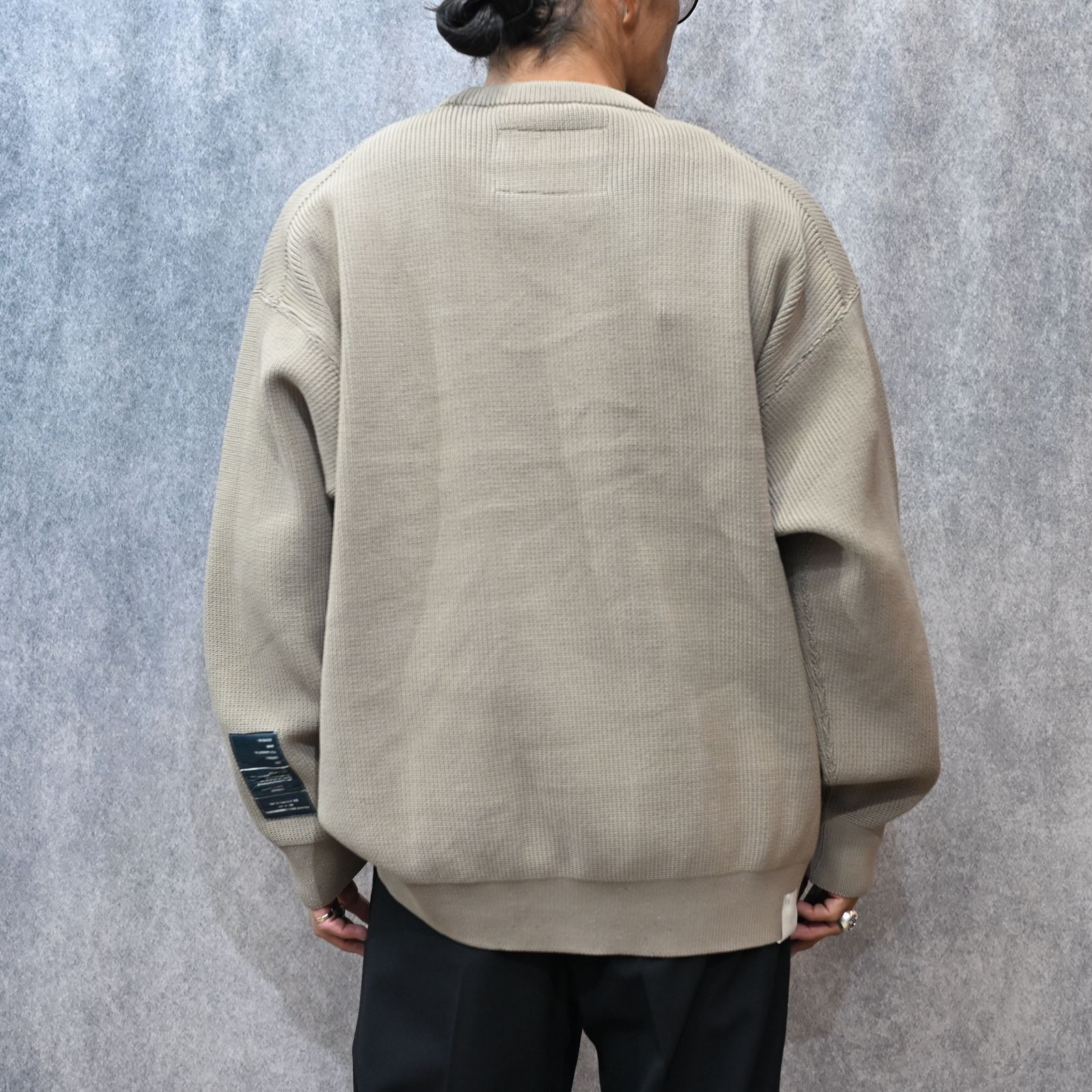 EXCHANGE SERVICE TOPS KNIT （BEIGE）｜リバーシブル ニット｜9252-KT02-016