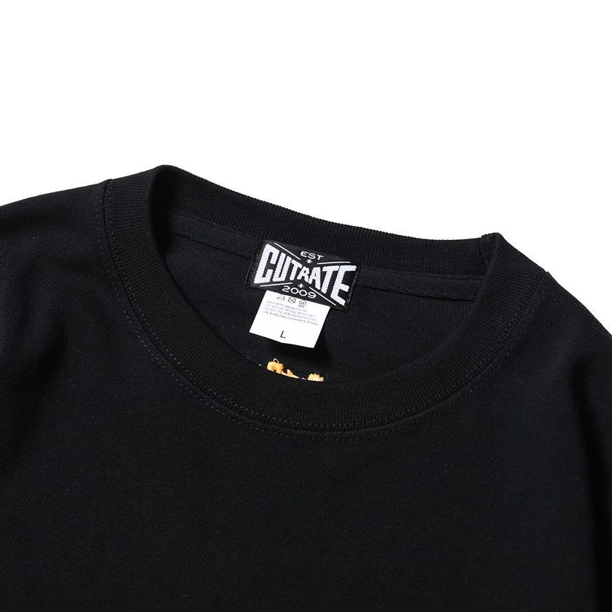 CUTRATE CLASSIC LOCAL LOGO HEAVY WEIGHT DROPSHOULDER S/S -T-SHIRT (BLACK)