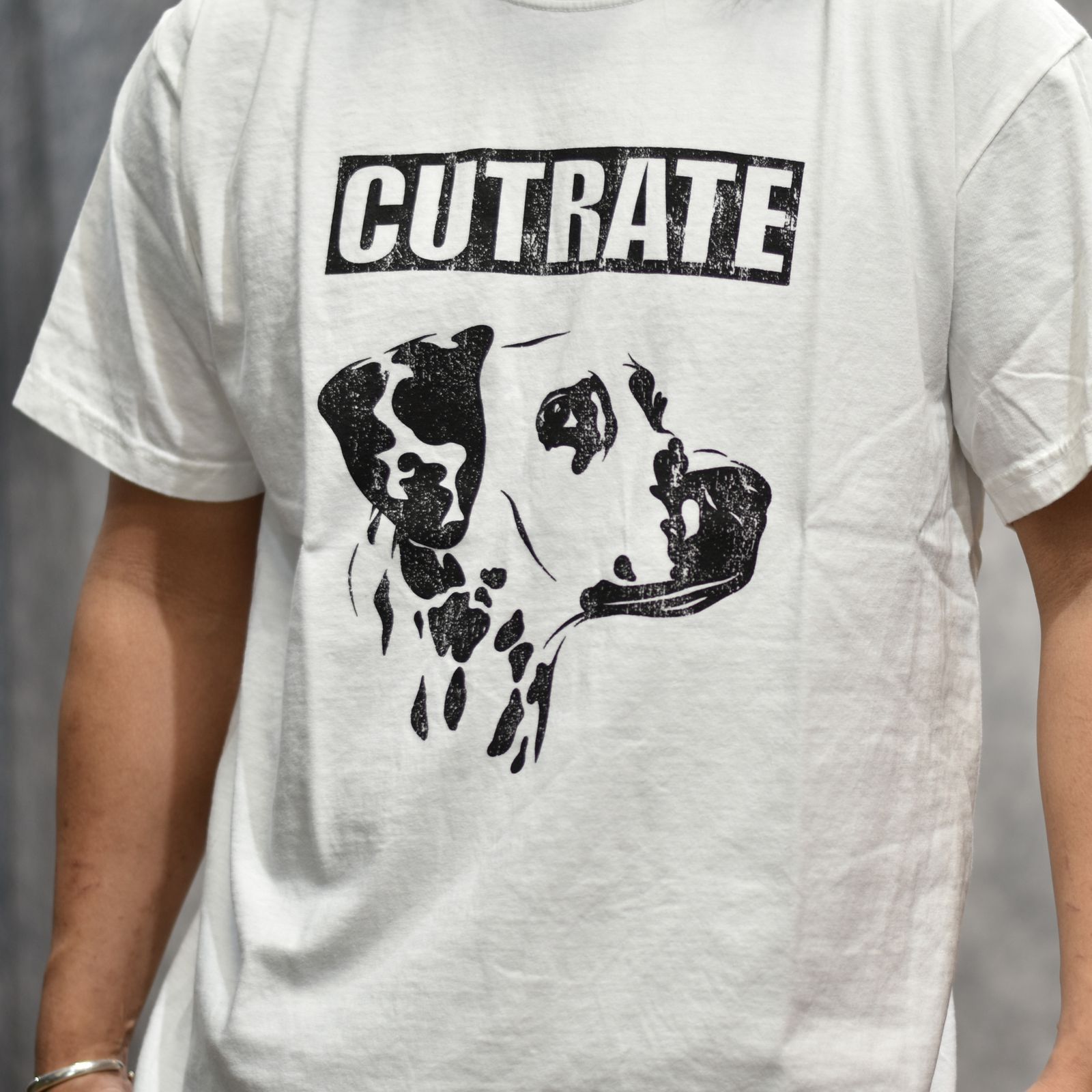 DALMATION TEE (WHITE)｜ダルメシアン プリントTシャツ｜CR-26SS012