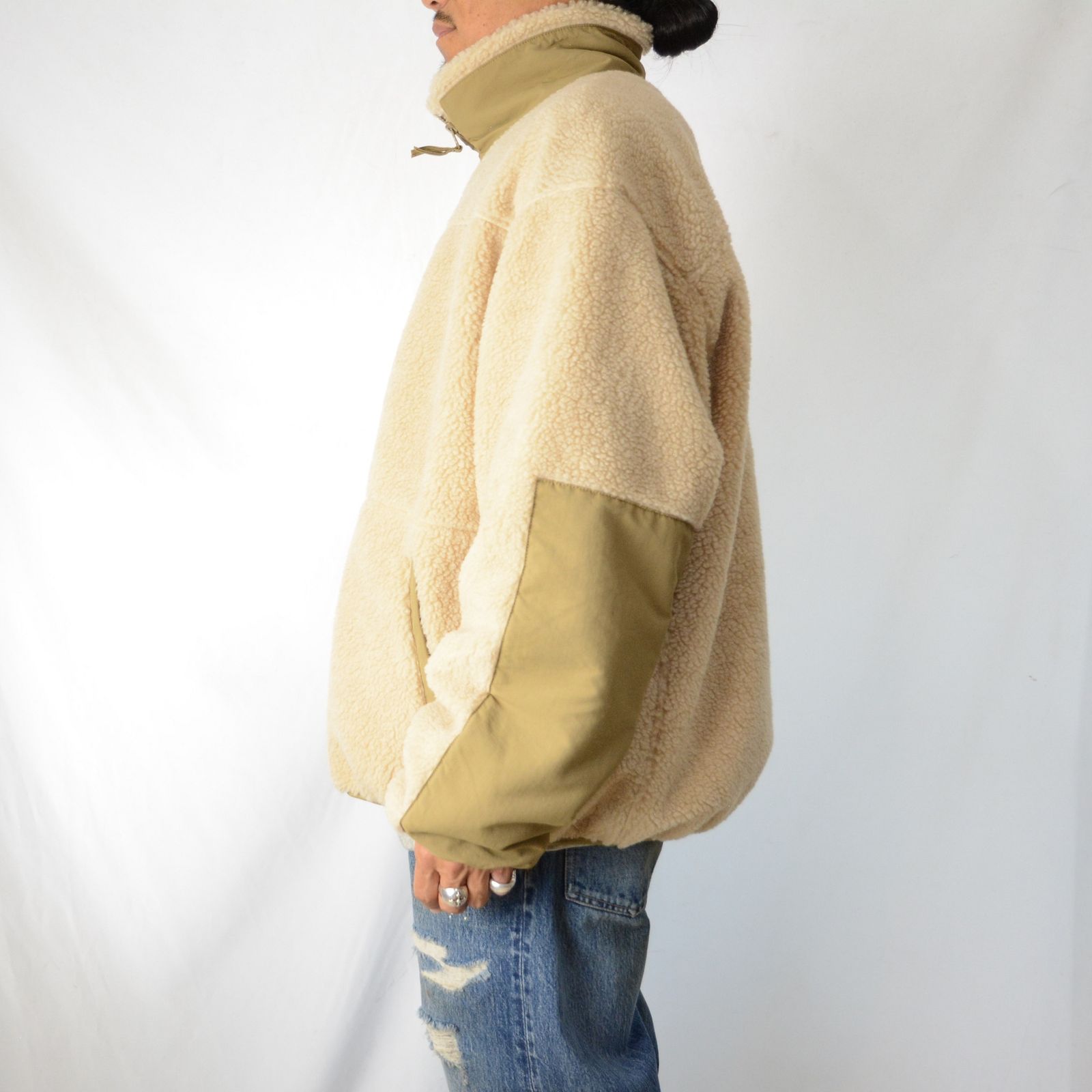 MINEDENIM - Military Boa Blouson (BEI) / ミリタリーボア MINEDENIM - Military Boa Blouson (BEI) / ミリタリーボア
