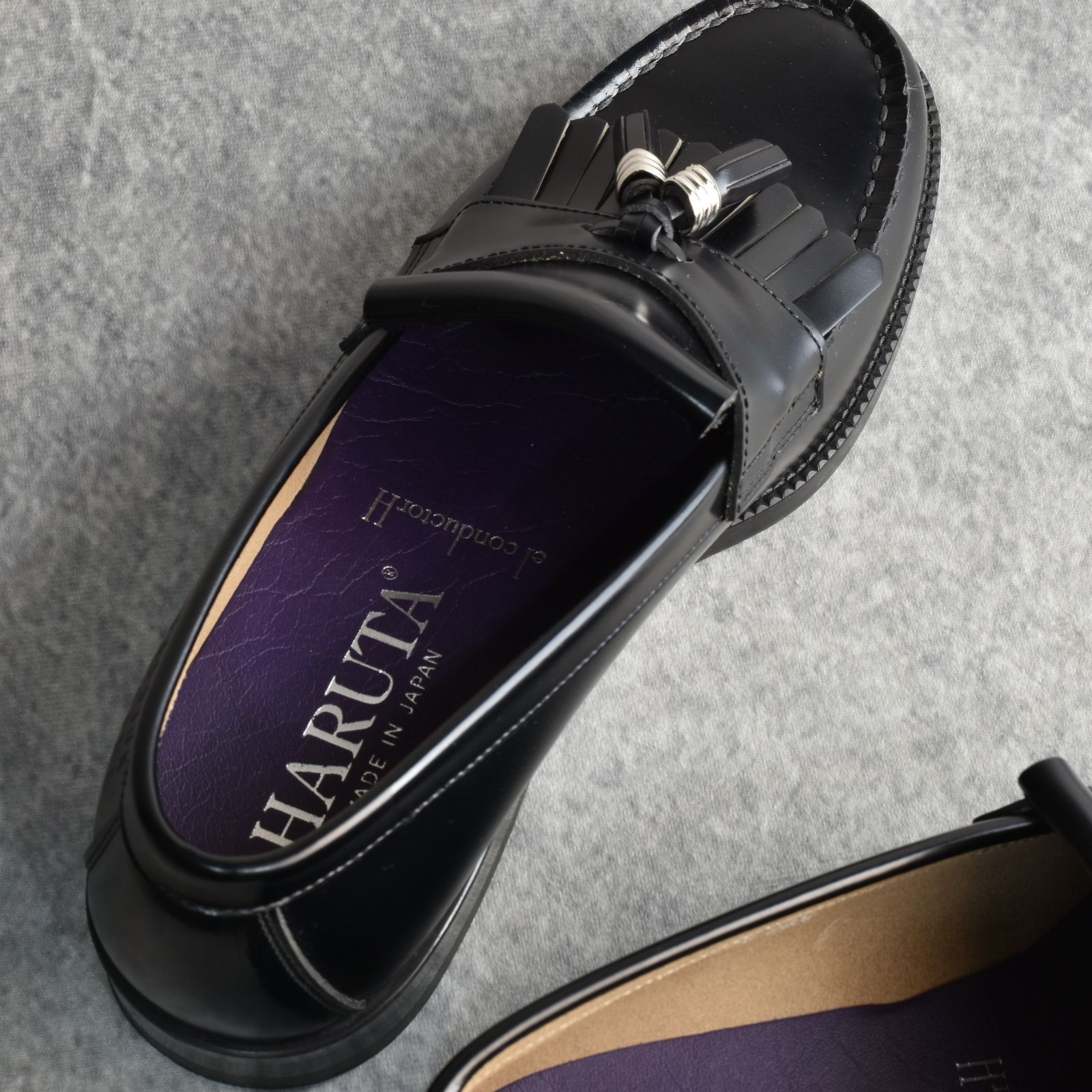 el conductorH - x HARUTA TASSEL LOAFER (BK) / ハルタ