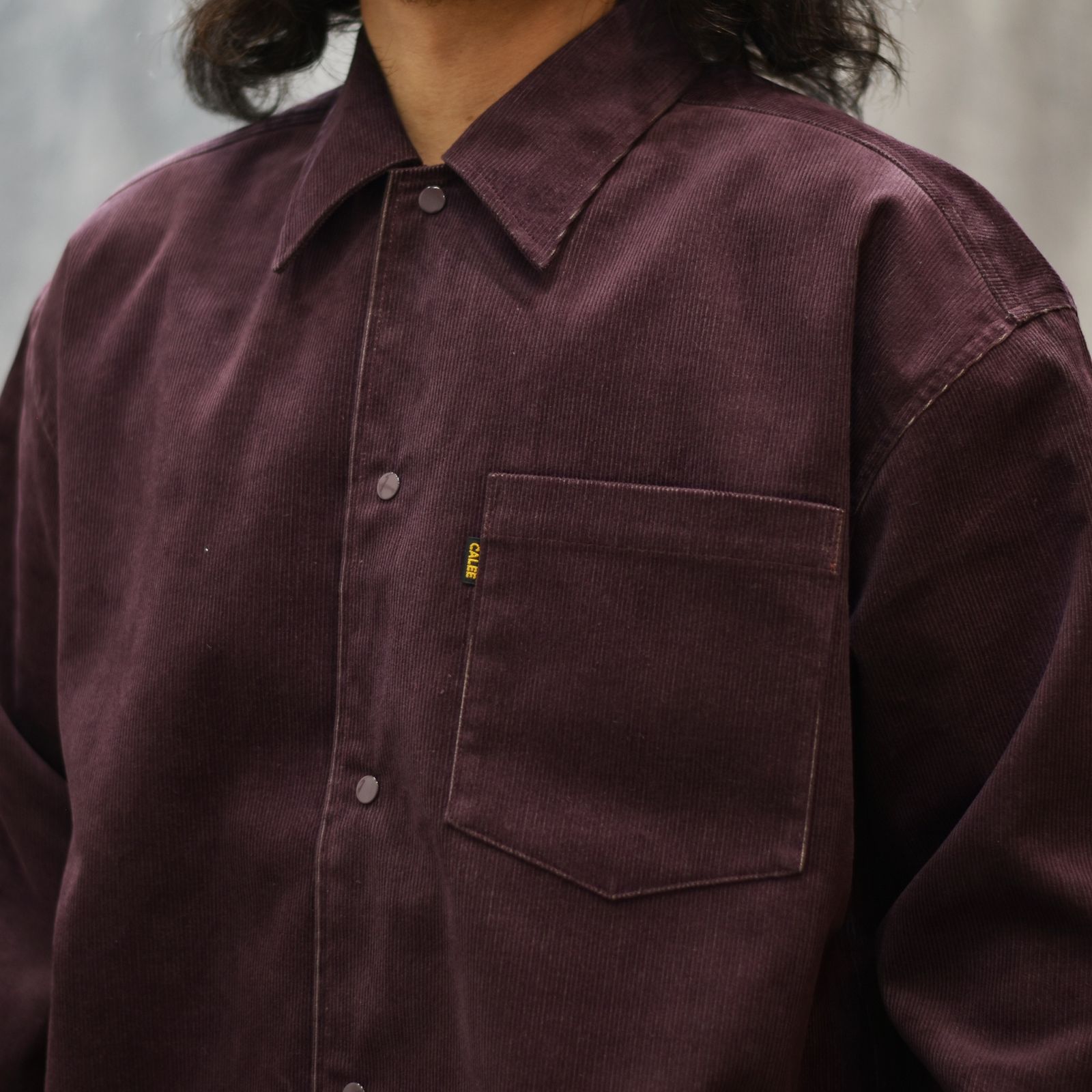 14W T/C CORDUROY SHIRT JACKET (BURGUNDY)｜コーデュロイ シャツジャケット｜CL-25AW008