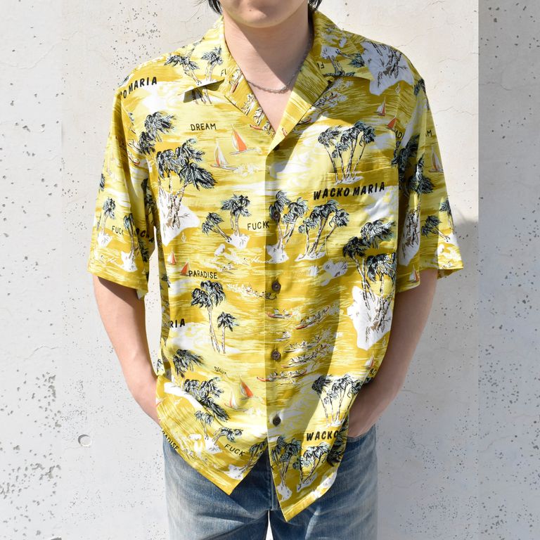 MINEDENIM - × WACKO MARIA アロハシャツ (YSP / イエロー MINEDENIM - × WACKO MARIA アロハシャツ (YSP / イエロー
