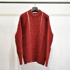 ZIPPED FISHERMAN KNIT SWEATER"