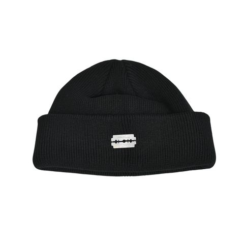 Acrylic Cotton Watch Cap "HUNTER" (BLACK)｜ワッチキャップ ニット帽｜Y01024