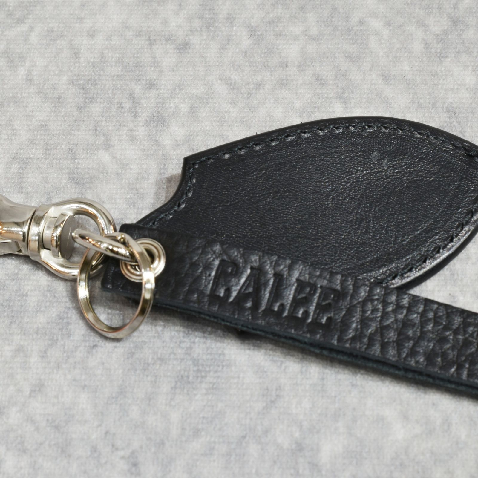 STUDS LEATHERS SHORT KEY RING (BLACK)｜キーリング・キーホルダー｜CL-26SS007LE