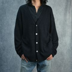 Grainy Cotton Knit Cardigan （BLK） / コットン カーディガン （ブラック）